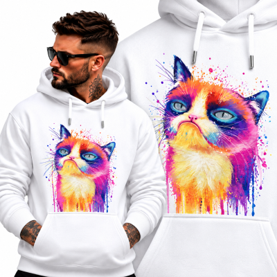 BLUZA Z KAPTUREM ZWIERZĘTA   KOT